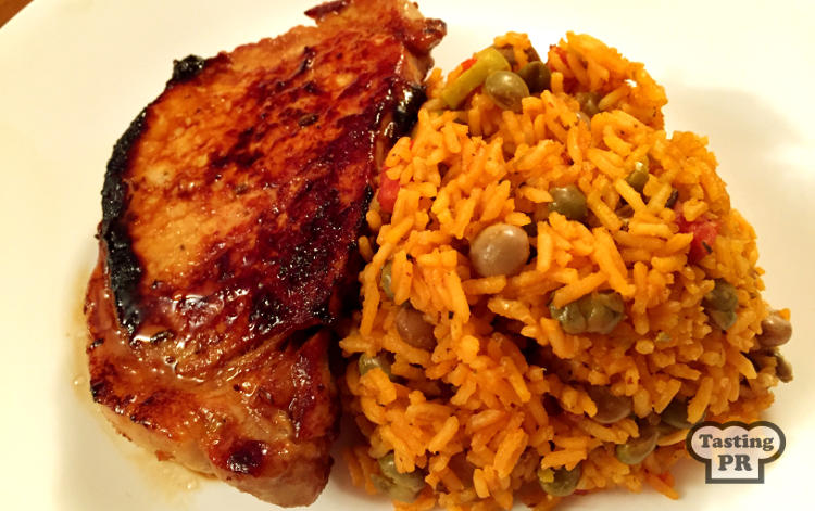 arroz con gandules y pollo