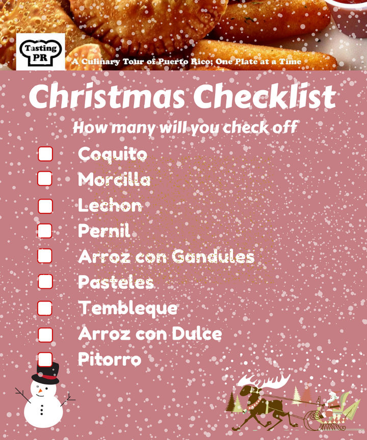 Tasting Puerto Rico Christmas Checklist