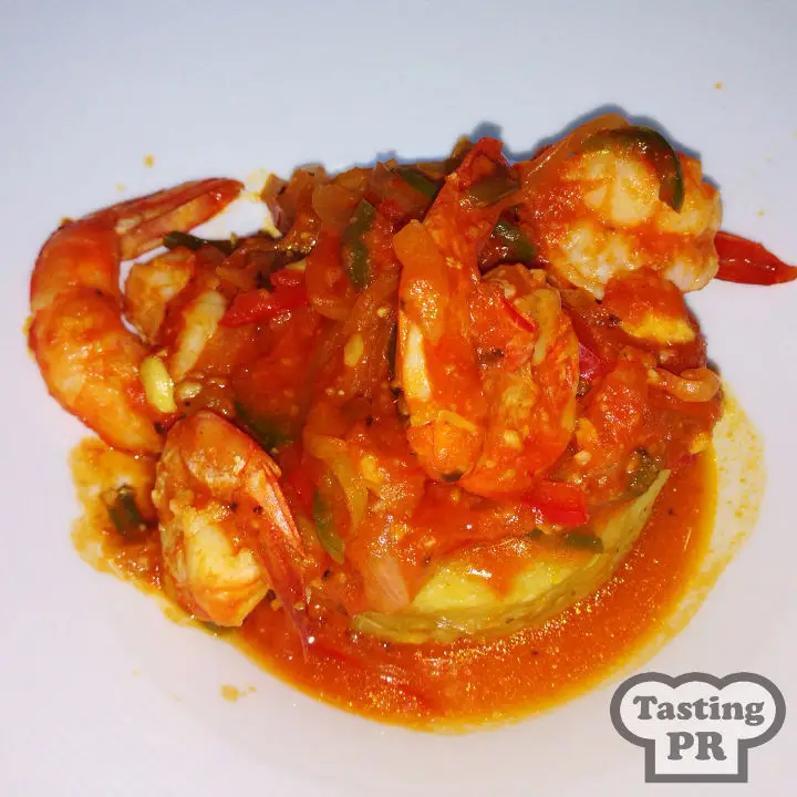 Mofongo with shrimp at La Mallorquina Old San Juan