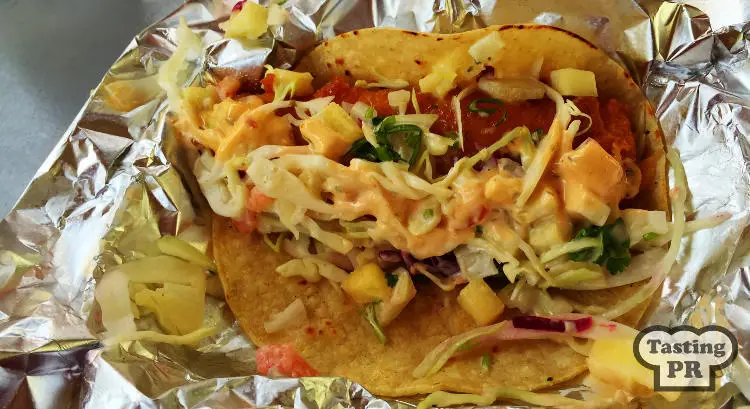 Fish Tacos at Cafe Tresbe San Juan