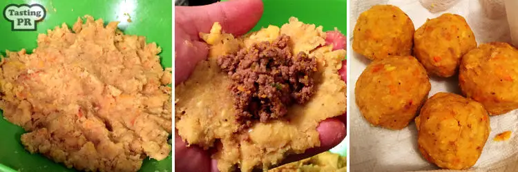 Twice Fried Stuffed Mofongo Balls